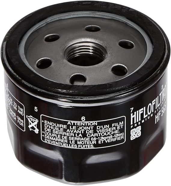 Hiflofiltro HF565 Premium Oil Filter, Black