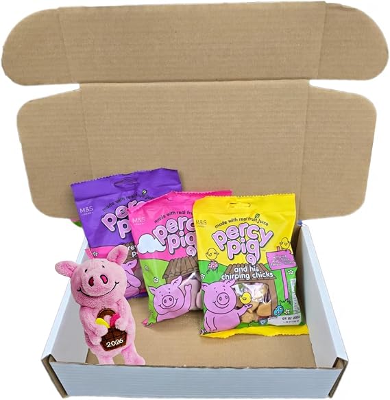 M&S Percy Pig Gift Easter Hamper, 3x Random Sweets Selection with 1x Percy Pig Hanging Toy