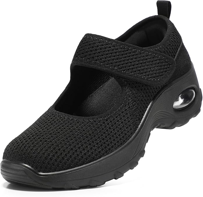 STQ Mary Jane Sneakers for Women Walking Shoes with Adjustable Closure