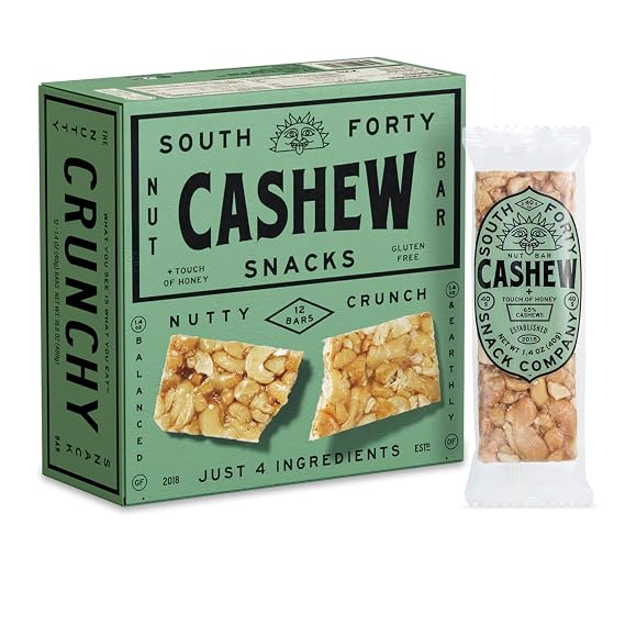 South 40 Snacks, Bar Nut Cashew, 1.4 Ounce