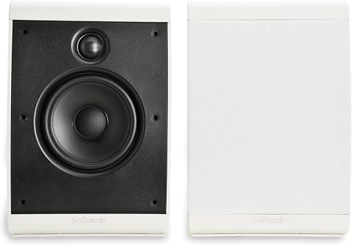 Polk Audio OWM3 Wall and Bookshelf Speakers | The Most High-Performance Versatile Loudspeaker Speakers | Paintable Grilles Pair, White