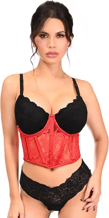Daisy corsets Women's Lavish Sheer Lace Underwire Waist Cincher Corset