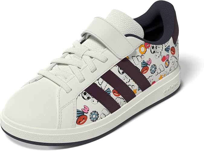 adidas Kids' Grand Court 2.0 Elastic Lace & Strap Shoe