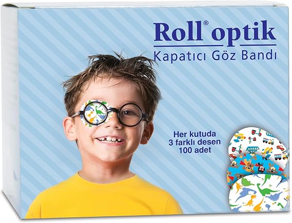 Roll Optik 100'Lü Kapatıcı Göz Bandı, Göz Pedi, Erkek (131009)
