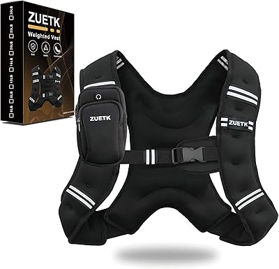 Weighted Vest, 6lb8lb12lb16lb20lb25lb30lb Weight Vest with Reflective Stripe, Weighted Vest for Men Women Workout Equipment for Strength Training, Running, Jogging, Fitness, Weight Loss