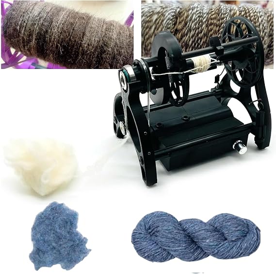 PeaxedHeartin Adjustable Speed Wool Yarn Winding Machine,12v Yarn Spinning Wheel,800rpm Maximum Speed,Modular Design,Easy to Disassemble,4 Ounce Capacity,for Yarn Weaving,Purple