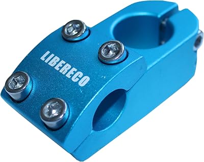Libereco Aluminum Alloy BMX Stem: Fits 22.2mm Handlebar & 28.6mm Fork: Lightweight High-Strength Freestyle Stem Blue Matte Surface, 22.2x28.6x45