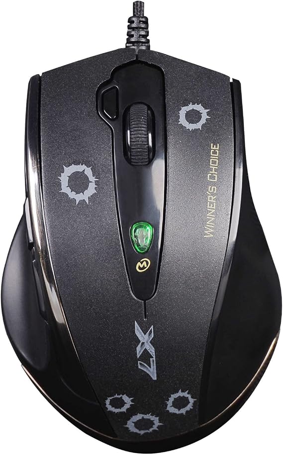 A4tech X7 V-Track F3 Gaming Mouse with Advanced Macro Script - 7 programmable buttons - Rubberized Side Grip - 3000 CPI