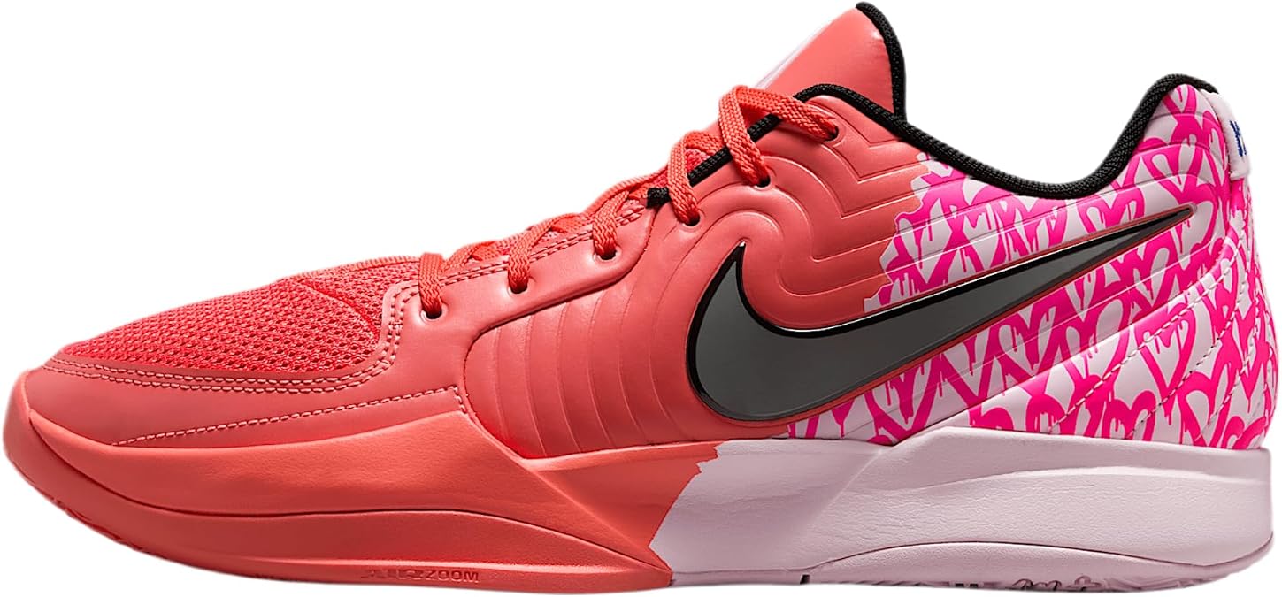 Nike Ja 2 "Heart Eyes Basketball Shoes (IB5842-800, Magic Ember/Pink Foam/Deep Night/Iron Grey) Size 5