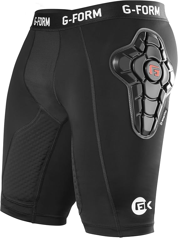 G-Form Goalkeeper Impact Shorts - Protective Sports Gear for Soccer - Form-Fitting Shorts with Padding - Machine-Washable