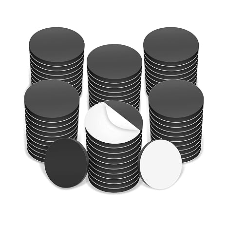 Flexible Magnets 2" Large Round Disc Circle Magnets with Adhesive Backing - 25 Pcs - 60 Mil Thick!
