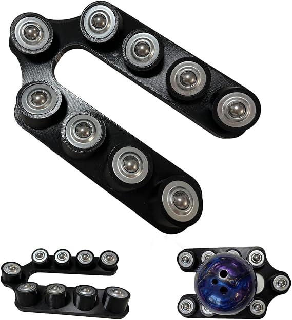 Bowling Ball Spinner, Hook & Grip Trainer with Maintenance Stand - All-in-One Practice Tool for Improving Rev Rate and Ball Performance
