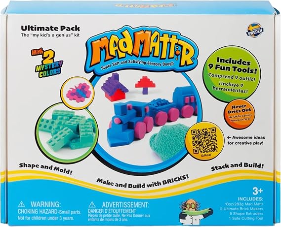 Mad Mattr Ultimate Pack, Never-Dry Sensory Dough Kit, 10oz
