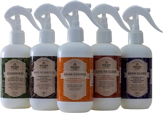 DERMAGLOVE Comprehensive Brewery Hygiene Kit - Cleaning Agenda for Breweries, Ensures Uncompromised Taste Integrity - 8 Fl Oz (Pack of 5)
