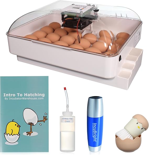 IncuView 3 Pro All-in-One Automatic Egg Incubator, Deluxe Kit for Hatching