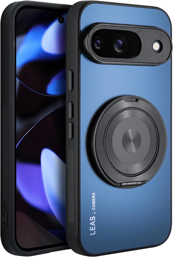 Phone Case for Google Pixel 9, [Compatible with Magsafe][Full Camera Protection],Anti-Fingerprint Shockproof Phone Cover with Stand, Lightweight Case for Women and Men (Google Pixel 9)