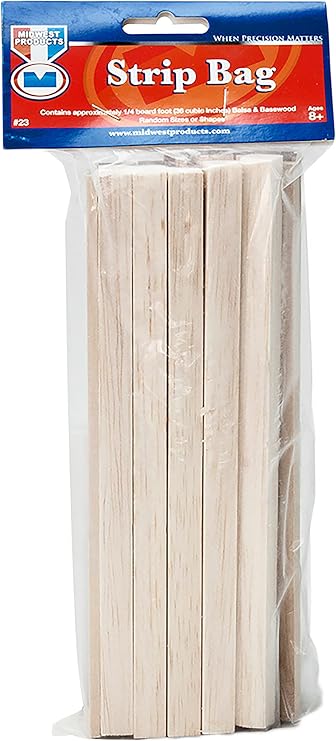 Midwest Products Co. Wood Strip Economy Bag, Balsa & Basswood