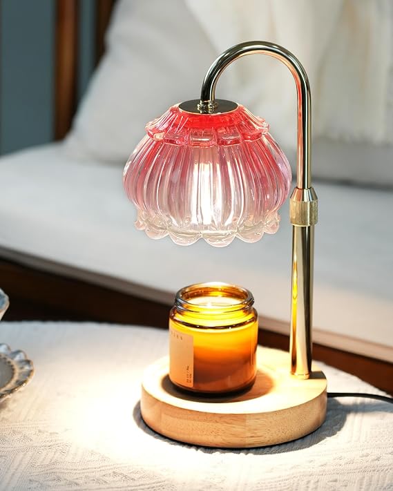 HAIDOLIANG Candle Warmer Lamp with Timer,Birthday Gifts for Women,Pink [Energy Class A+++]