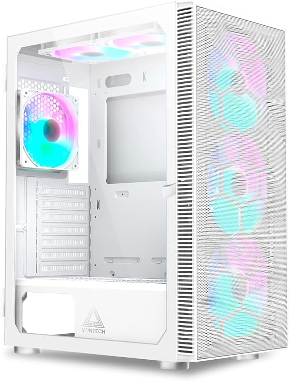 Montech X3 Mesh Midi-Tower, DRGB, Tempered Glass -weiß