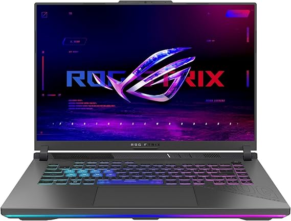 ASUS 2025 ROG Strix G 16 WUXGA IPS Laptop 16-Core AMD Ryzen 9 9955HX NVIDIA GeForce RTX 5060 64GB DDR5 2TB SSD USB-C w/DP WiFi AX RJ-45 BT Webcam HDMI2.1 Four-Zone RGB Backlit KB Windows 10 Pro