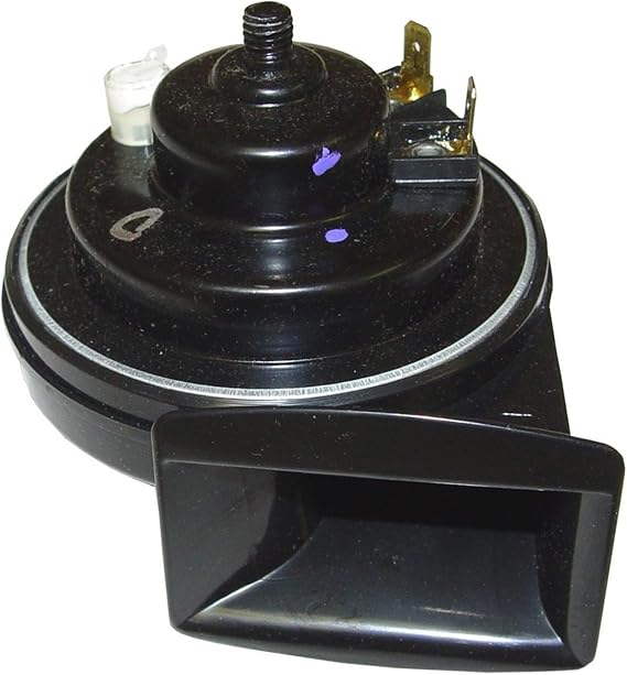 Omix | 17249.02 | Horn, High Pitch | OE Reference: 5758485 | Fits 1976-1995 Jeep CJ/Wrangler YJ