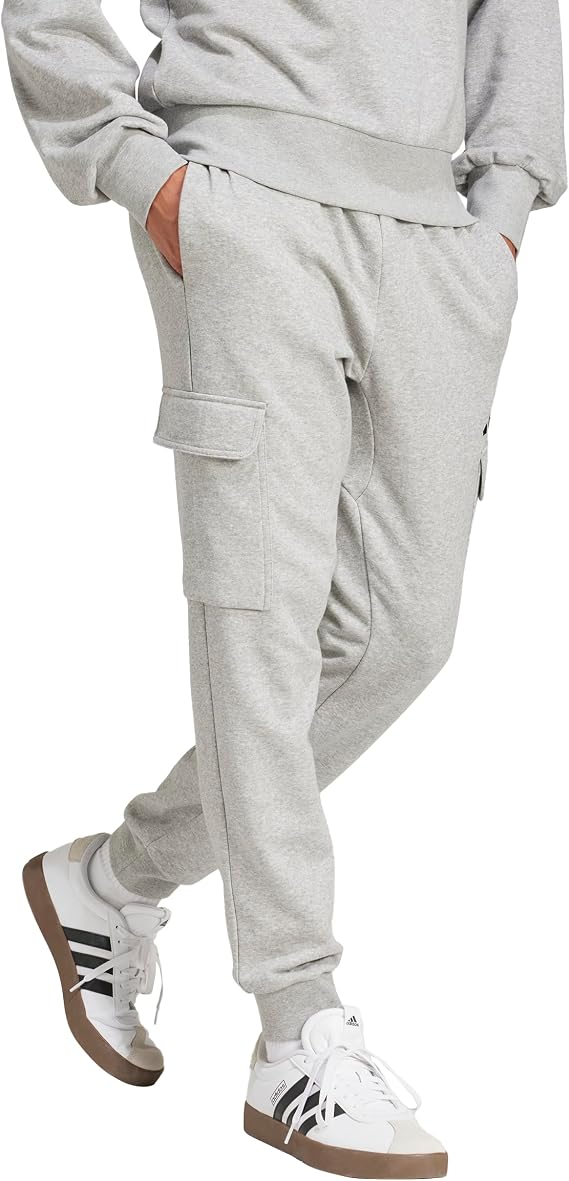 adidas Men's Essentials Feel Cozy Fleece Cargo Pants Track