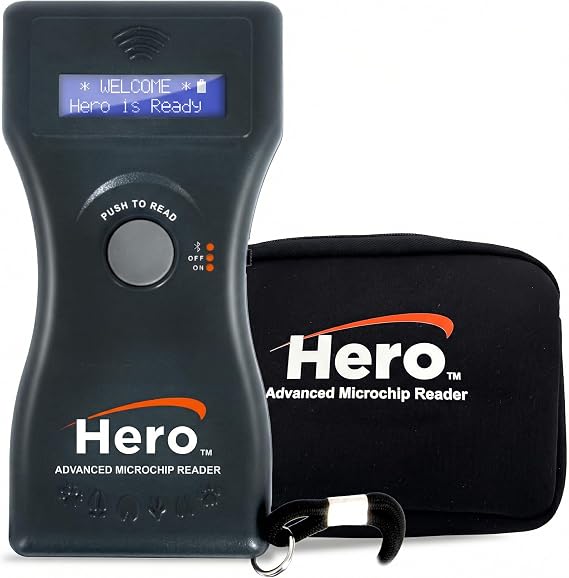 Hero Universal Microchip Scanner for ISO & Non-ISO Pet Microchip, Bluetooth