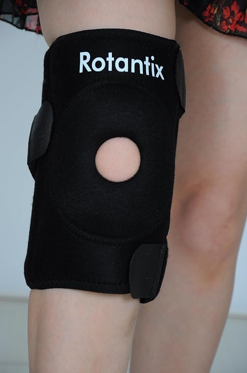 Rotantix Long Patella Supported Knee Pad (Bodeless) Black
