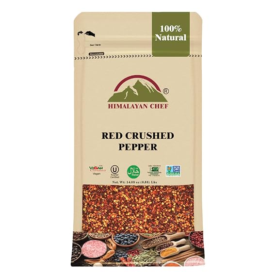 Himalayan Chef Red Crushed Pepper, 14.08 Oz - Crushed Red Chili Pepper Flakes Great for Pizza, Chowder, Seafood, and Pasta