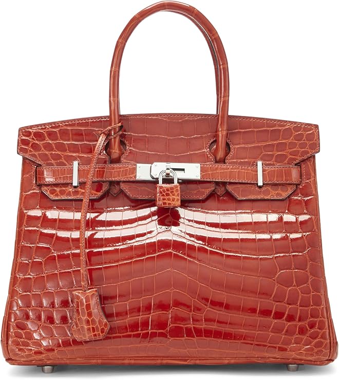 Pre-Loved Sanguine Niloticus Crocodile Lisse Birkin 30, Sanguine