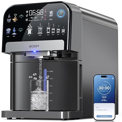 ecozy Smart Nugget Ice Maker Dispenser Countertop with App & Voice Control