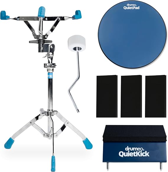 Drumeo QuietPad + Pad Stand + QuietKick Bundle