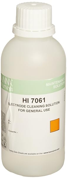 Hanna Instruments HI 7061M Electrode Cleaning Solution, 230mL Bottle