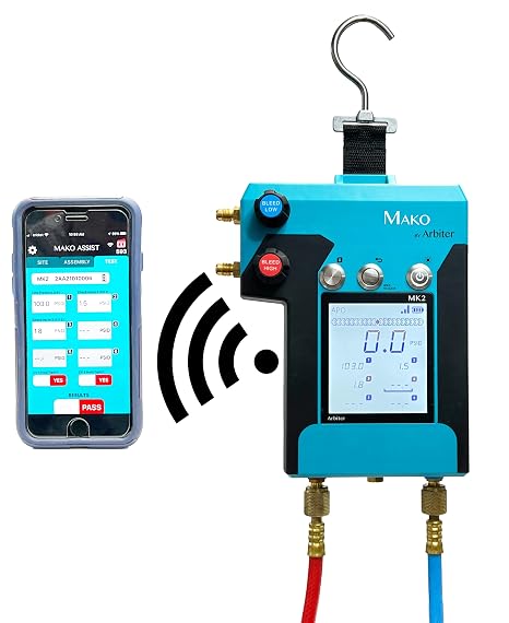 Arbiter Backflow Mako MK2 Digital 2-Valve Backflow Test Kit with Hoses & Soft Case