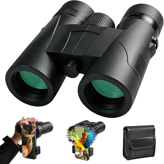 8x32 Binoculars for Adults High Powered with Phone Adapter