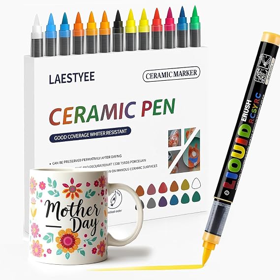 Ceramic pens 12 Colors Acrylic Markers 1.0-6.0mm