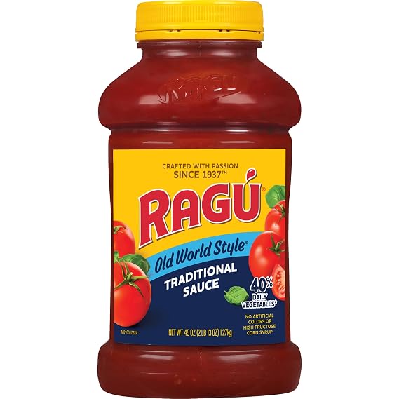 RAGU Old World Style Traditional Sauce, Perfect for Italian Style Meals at Home, 45 oz