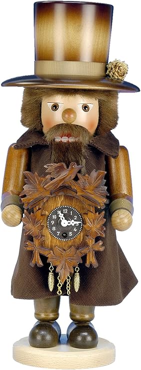 Alexander Taron Importer 0-763 - Christian Ulbricht Nutcracker - Clockmaker with Key-Wound Clock - 17"" H x 6.5"" W x 6.5"" D