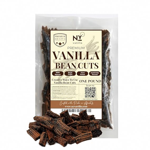 1 lb Bulk Vanilla Bean Splits, Grade B Vanilla Beans for Making Extract