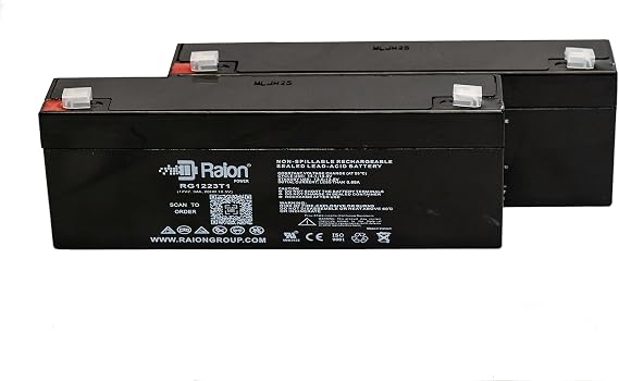 Raion Power 12V 2.3Ah Replacement AGM Battery for Biotek Instruments SP02 Simulator - 2 Pack