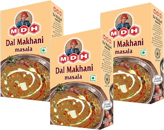 MDH Dal Makhani Masala 100g (Pack of 3) – Spices Seasoning Masala Powder Cooking Supplies – Delicious And Aromatic Dal Makhani Masala - Spices Mix Curry Masala Recipe Casserole Herbs