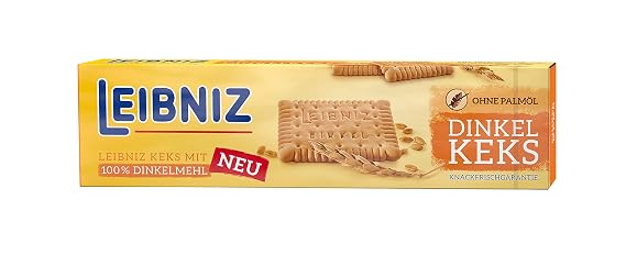 LEIBNIZ Crispy Spelt Biscuits 100% Spelt Flour Free Palm Oil (1 x 190g)