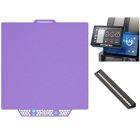 BIQU CryoGrip Pro Glacier-Purple Panda Build Plate+Panda Touch+Panda Lux LED Light Strip Upgrade Kit for Bambu-Lab P1S P1P X1C X1E 3D Printer