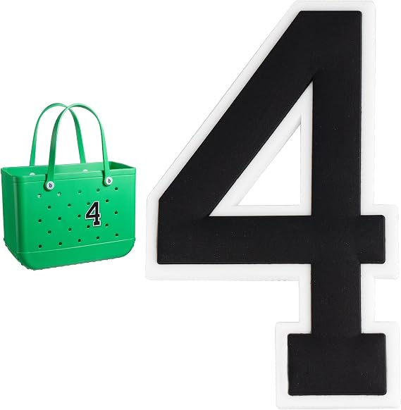 Decorations for Beach Bag, 3D Printed Number