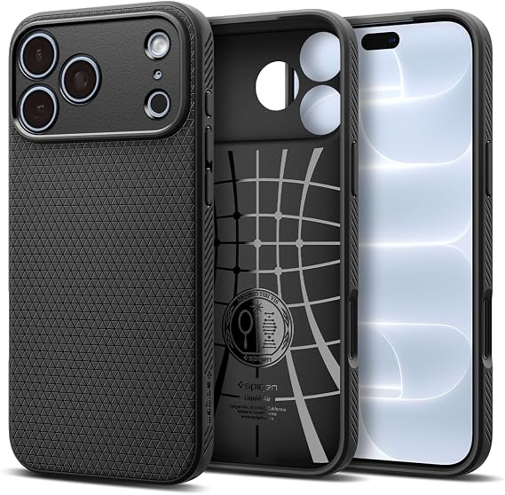 Spigen Liquid Air for iPhone 17 Pro / 18 Pro Case, Matte Black