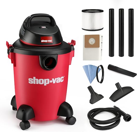 Shop-Vac 6 Gallon 3.0 Peak HP Wet/Dry Vacuum, 3 in 1 Function - 5971636 | Heavy-Duty Shop Vacuum with Filters, Attachments, Ideal for Home, Jobsite, Garage, Car & Workshop