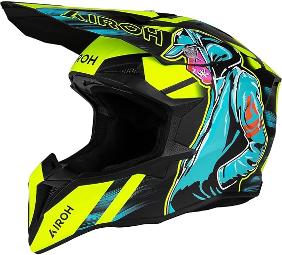 Airoh Wraaap Cyber Yellow Matt Xs