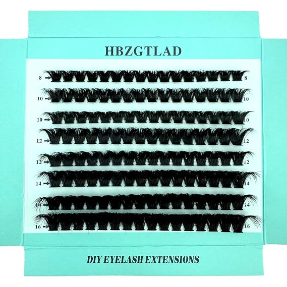 DIY Eyelash Extensions - Reusable & Individual Lashes for a Customized Look - Mix of Lengths 8, 10, 12, 14, 16