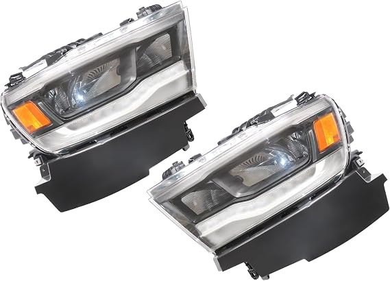 LED Headlights Assembly Fit for 2019-2021Dodge Ram 1500 Driver and Passenger Side Headlamp Replacemen LED High/Low Beam Front Headlight (Left + Right)