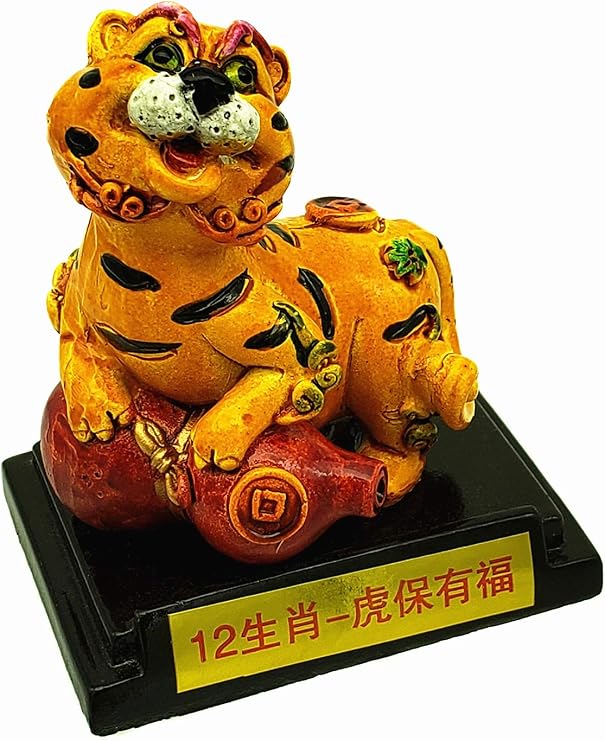 Betterdecor Feng Shui Year of Chinese Zodiac Tiger Figurine Statue Decorative Ornament